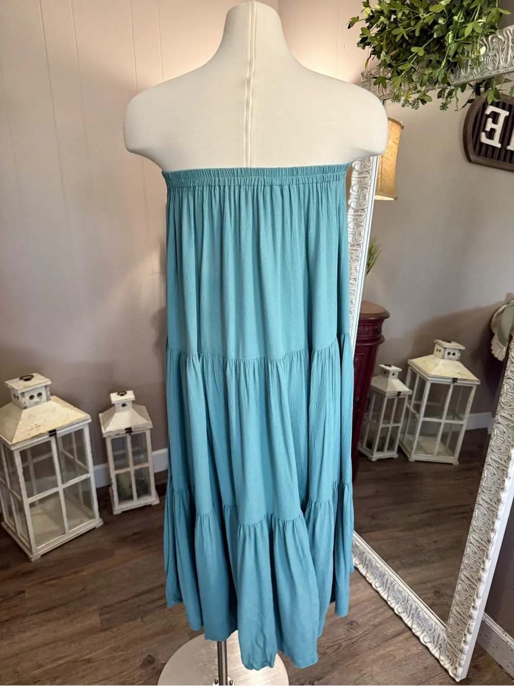Double D Ranchwear • Turquoise Tiered Broomstick Maxi Skirt